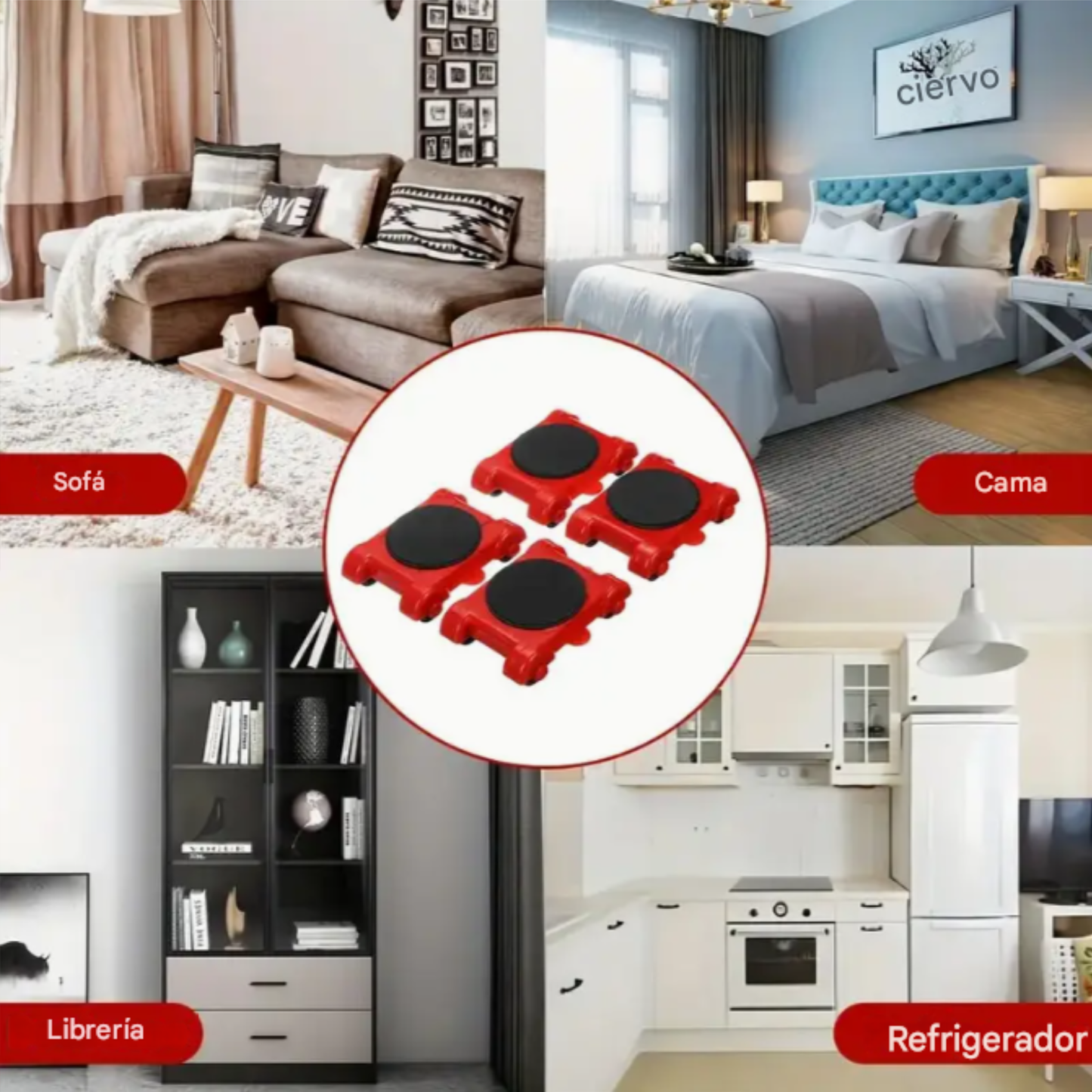 Juego de deslizadores para mover muebles