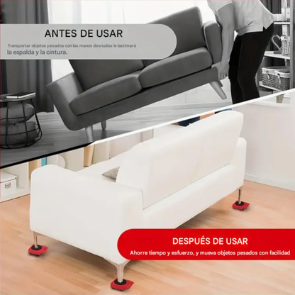 Juego de deslizadores para mover muebles