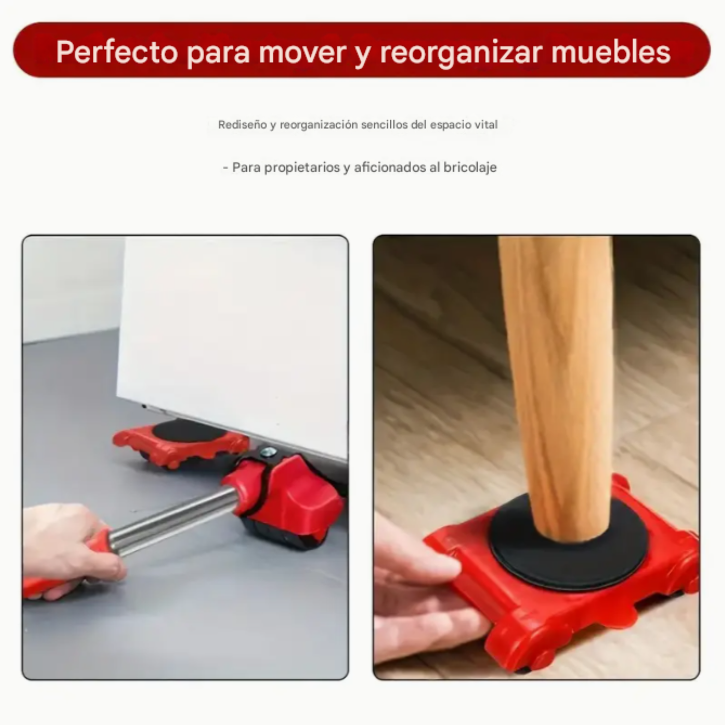 Juego de deslizadores para mover muebles