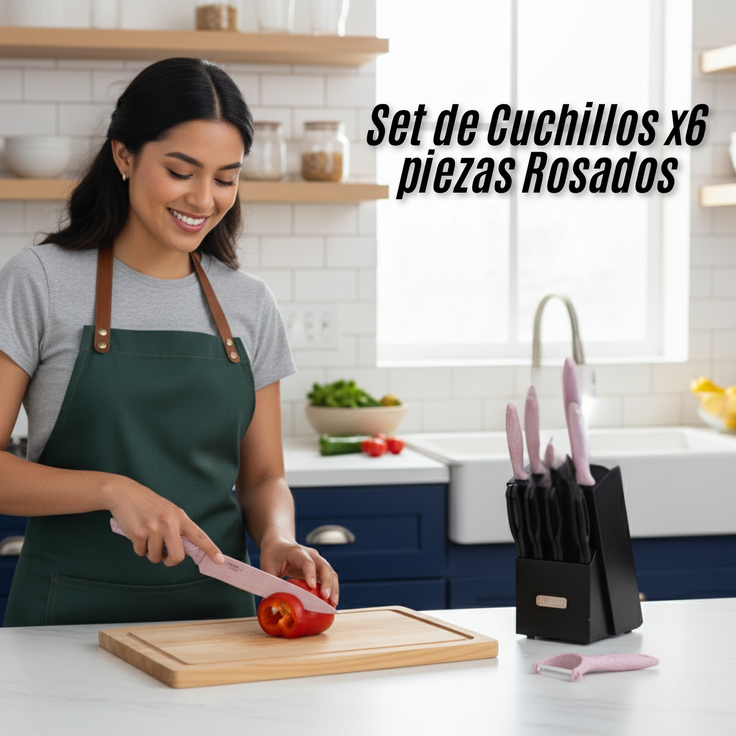 Set de Cuchillos x6 piezas Rosados