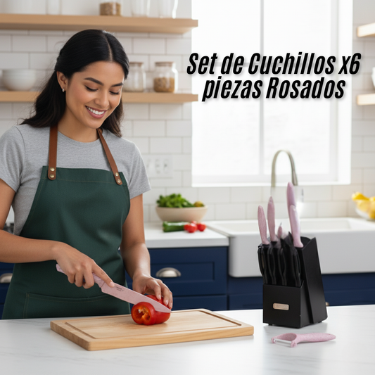 Set de Cuchillos x6 piezas Rosados