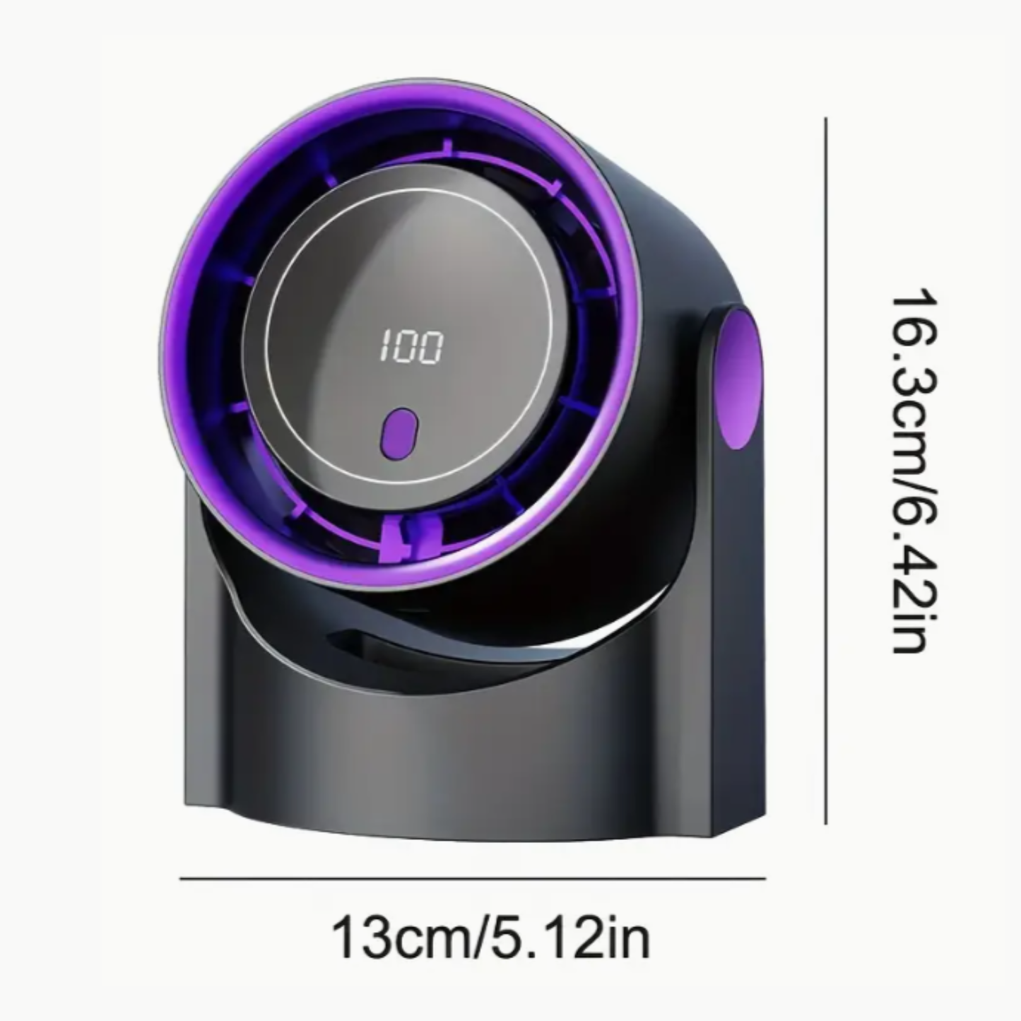 Ventilador de escritorio portátil con pantalla digital