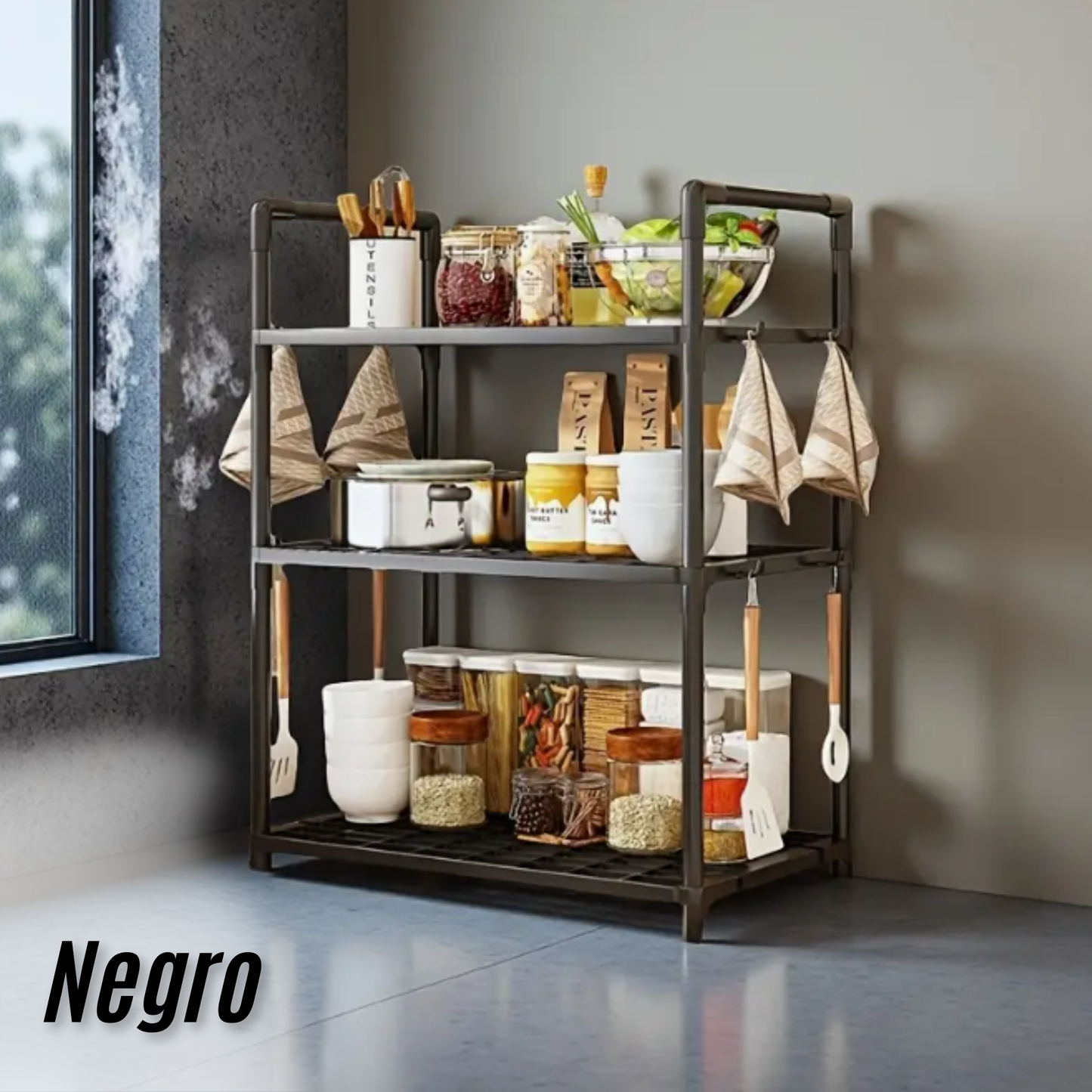 Estante para cocina de 3 niveles