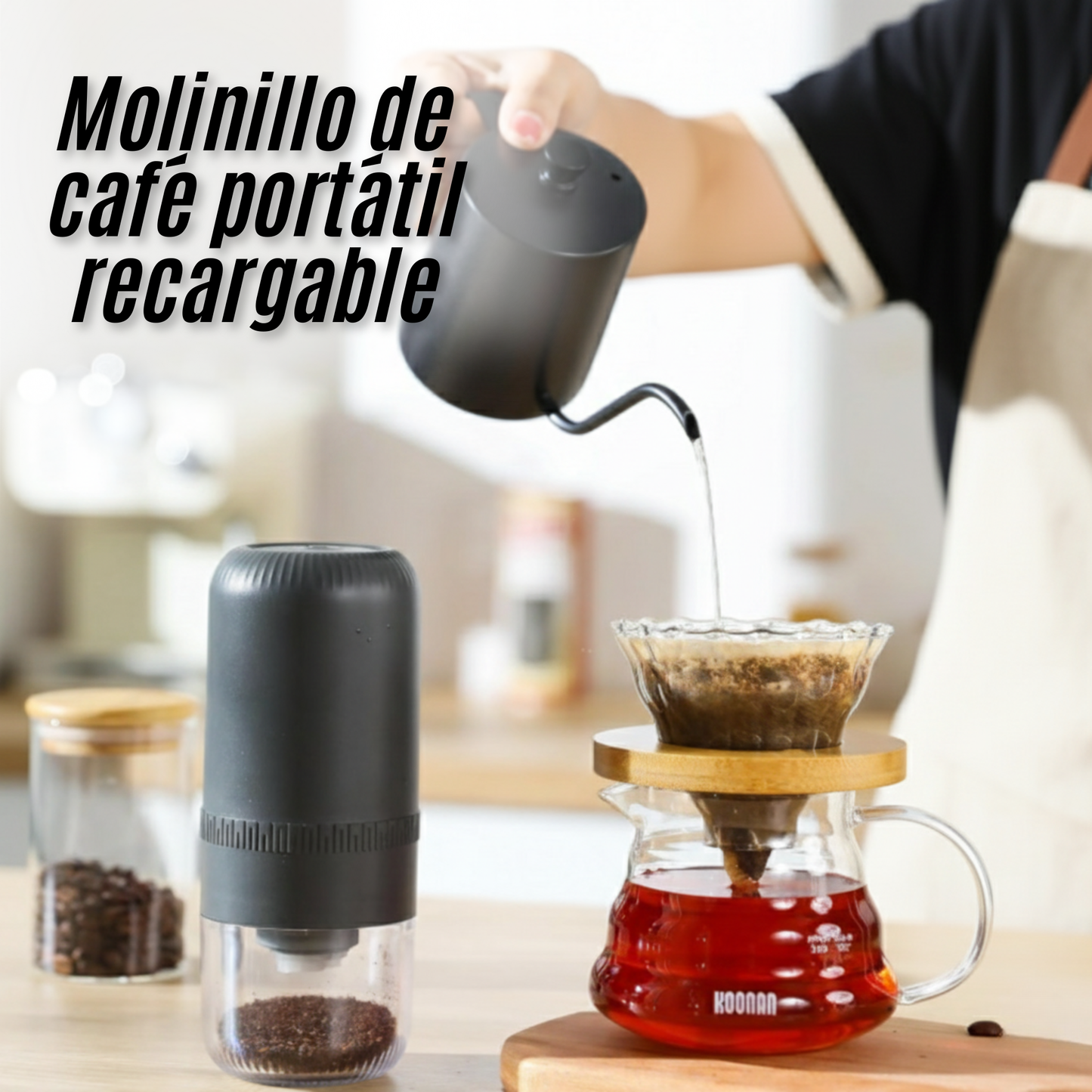 Molinillo de café portátil recargable