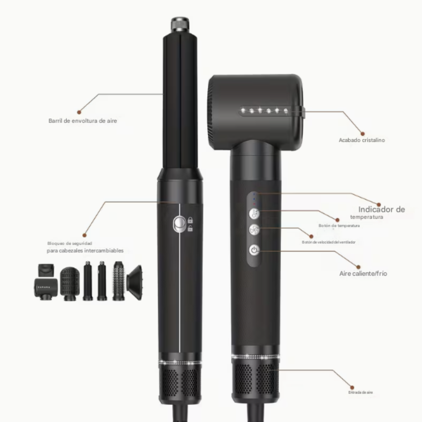 Secador para cabello 7 en 1