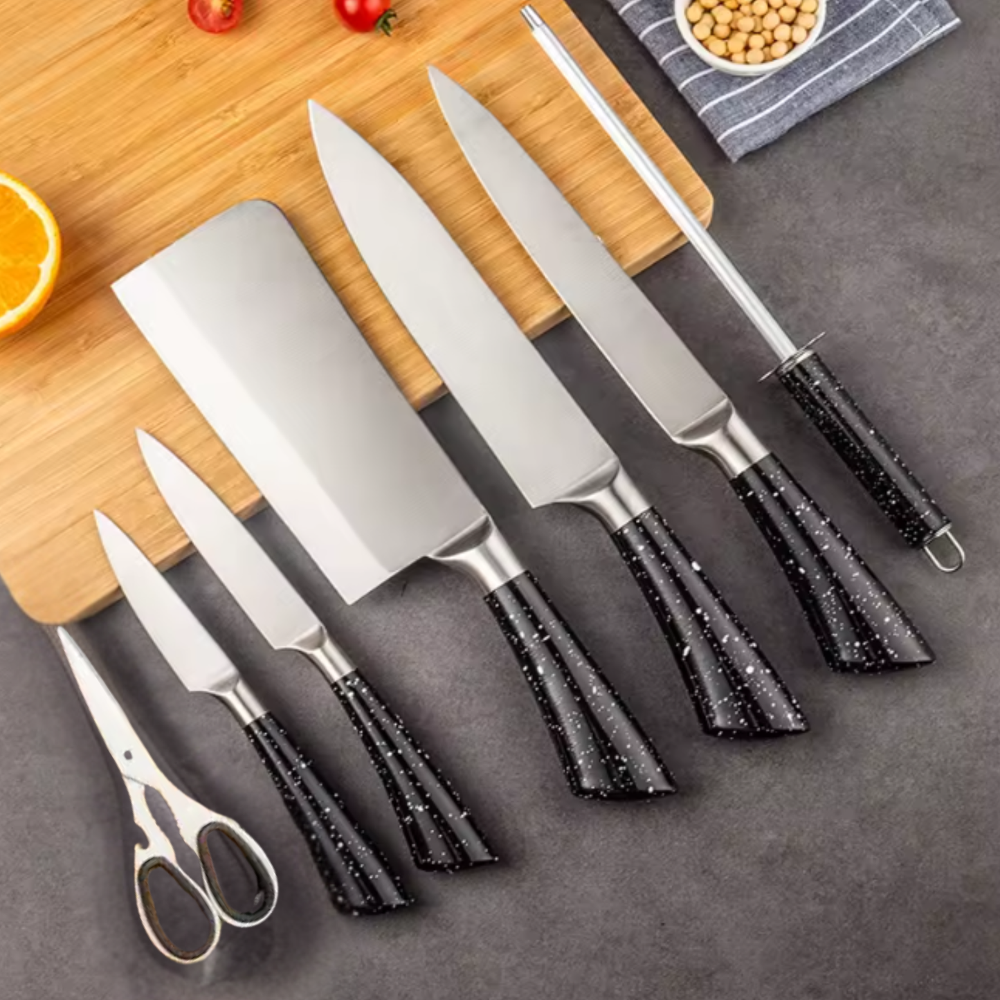 Juego de Cuchillos x7 piezas con muestrario