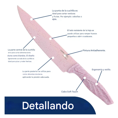 Set de Cuchillos x6 piezas Rosados