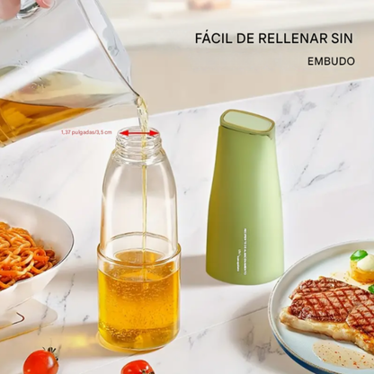 Botella Dispensadora de Aceite de Vidrio con Pico Vertedor