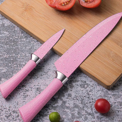 Set de cuchillos x6 piezas Rosados