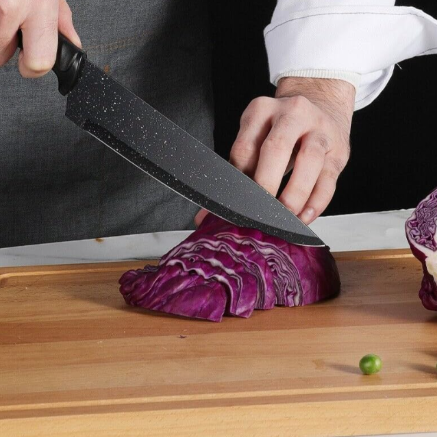 Set de cuchillos x6 piezas Negros