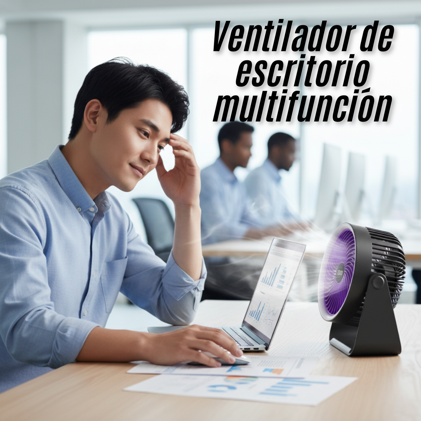 Ventilador de escritorio multifunción