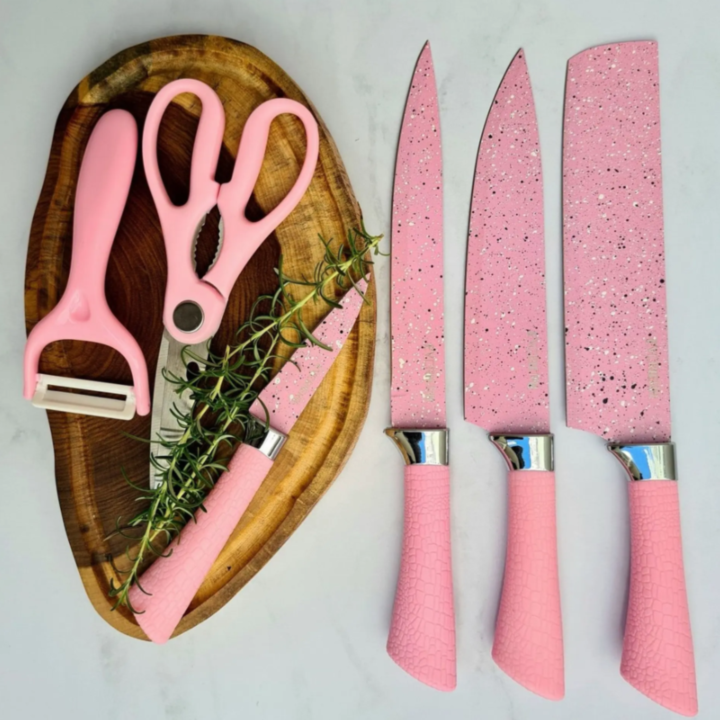 Set de cuchillos x6 piezas Rosados