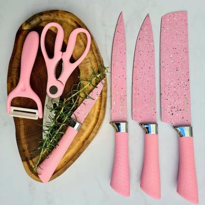 Set de cuchillos x6 piezas Rosados