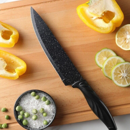 Set de cuchillos x6 piezas Negros