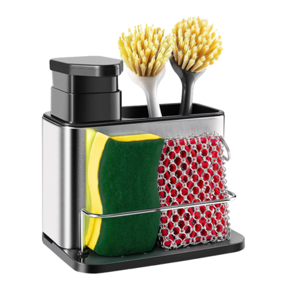 Dispensador De Jabón Con Soporte Para Esponja 3 en 1