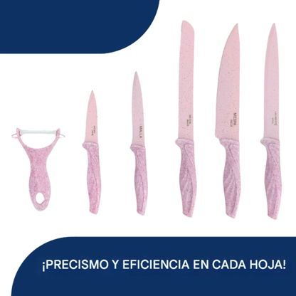 Set de Cuchillos x6 piezas Rosados