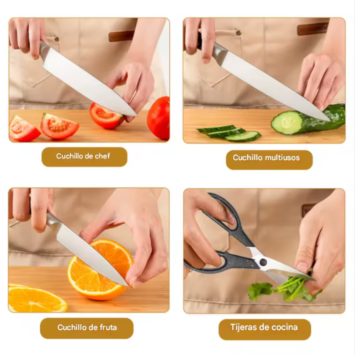 Juego de Cuchillos x7 piezas con muestrario