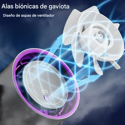 Ventilador de escritorio portátil con pantalla digital