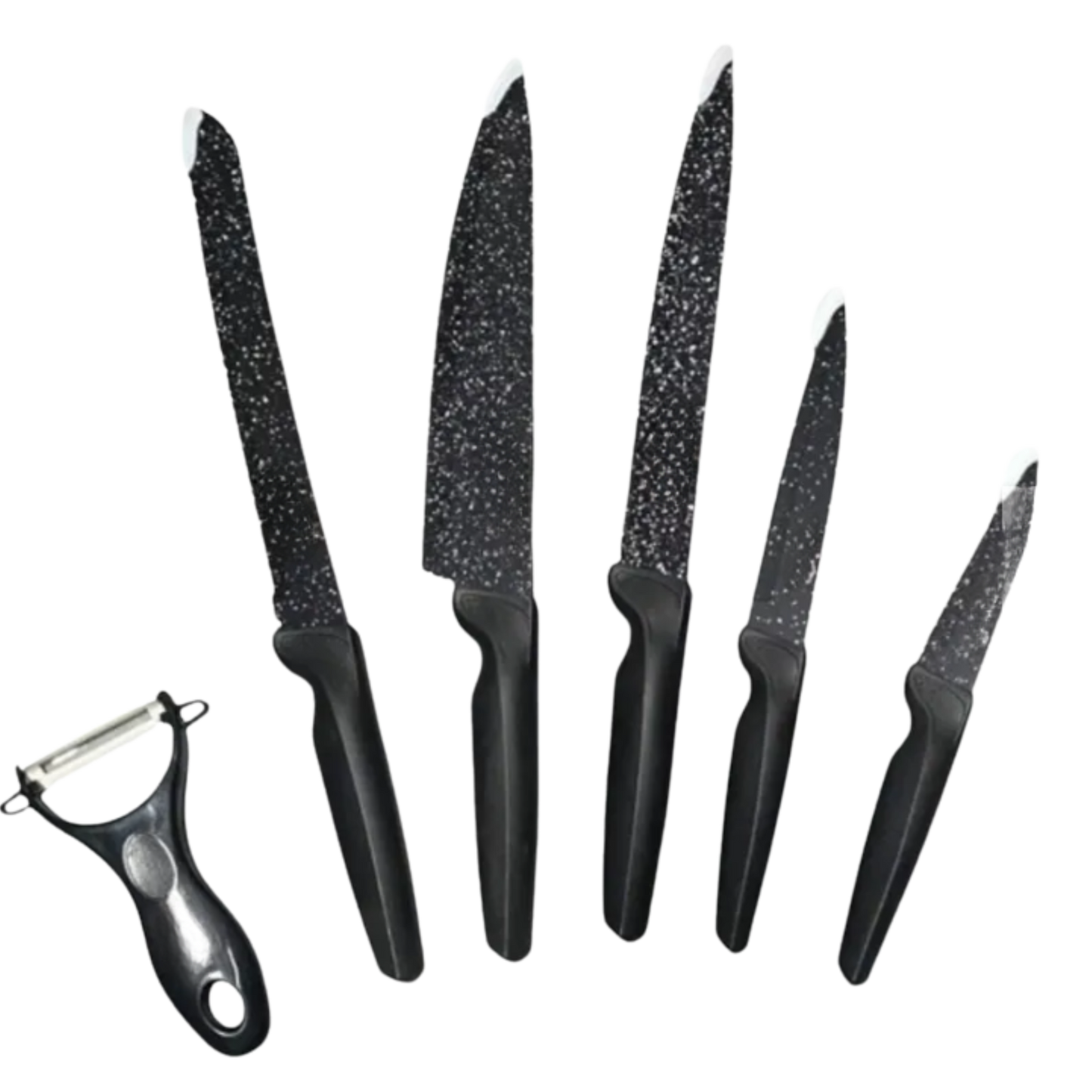 Set de cuchillos x6 piezas Negros