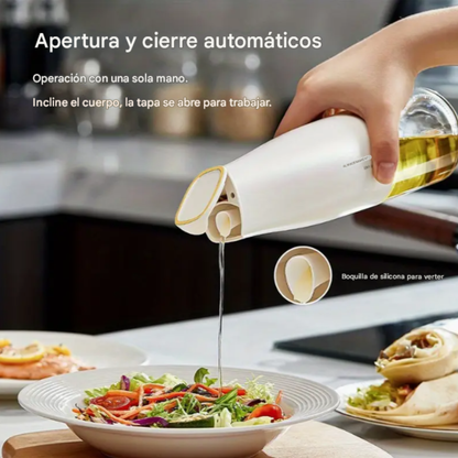 Botella Dispensadora de Aceite de Vidrio con Pico Vertedor