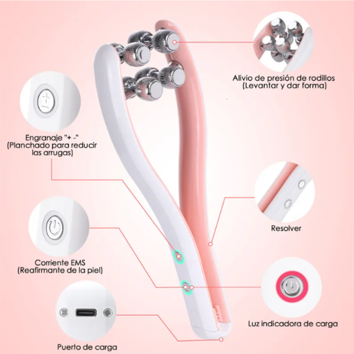 Rodillo de levantamiento Facial eléctrico