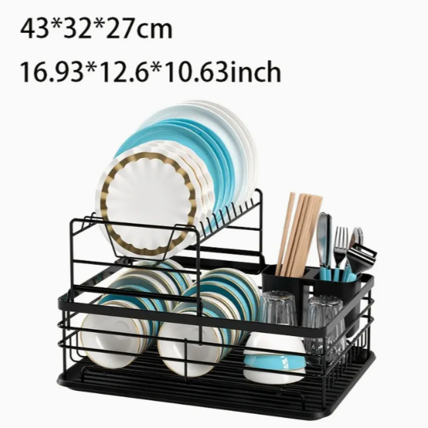 Escurridor de loza de 2 niveles