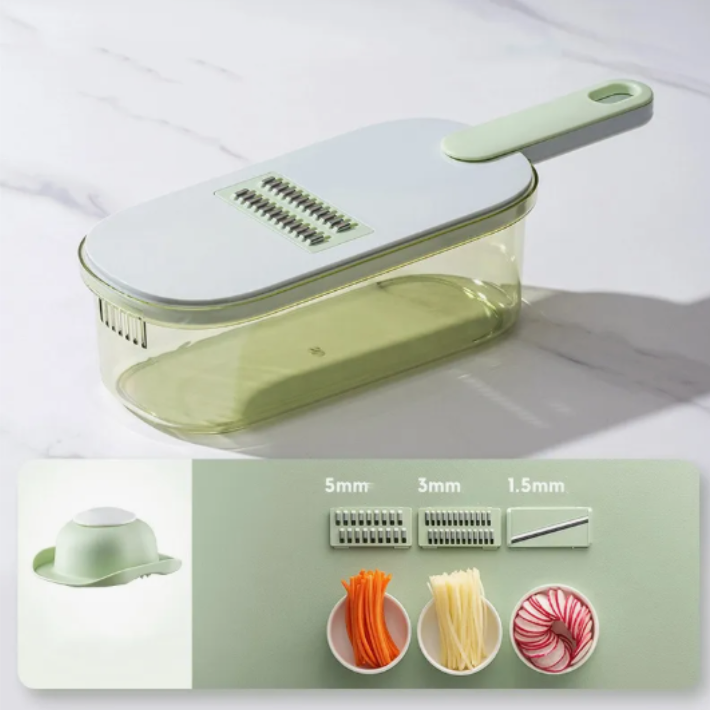 Rallador y Rebanador Multifuncional 4 en 1