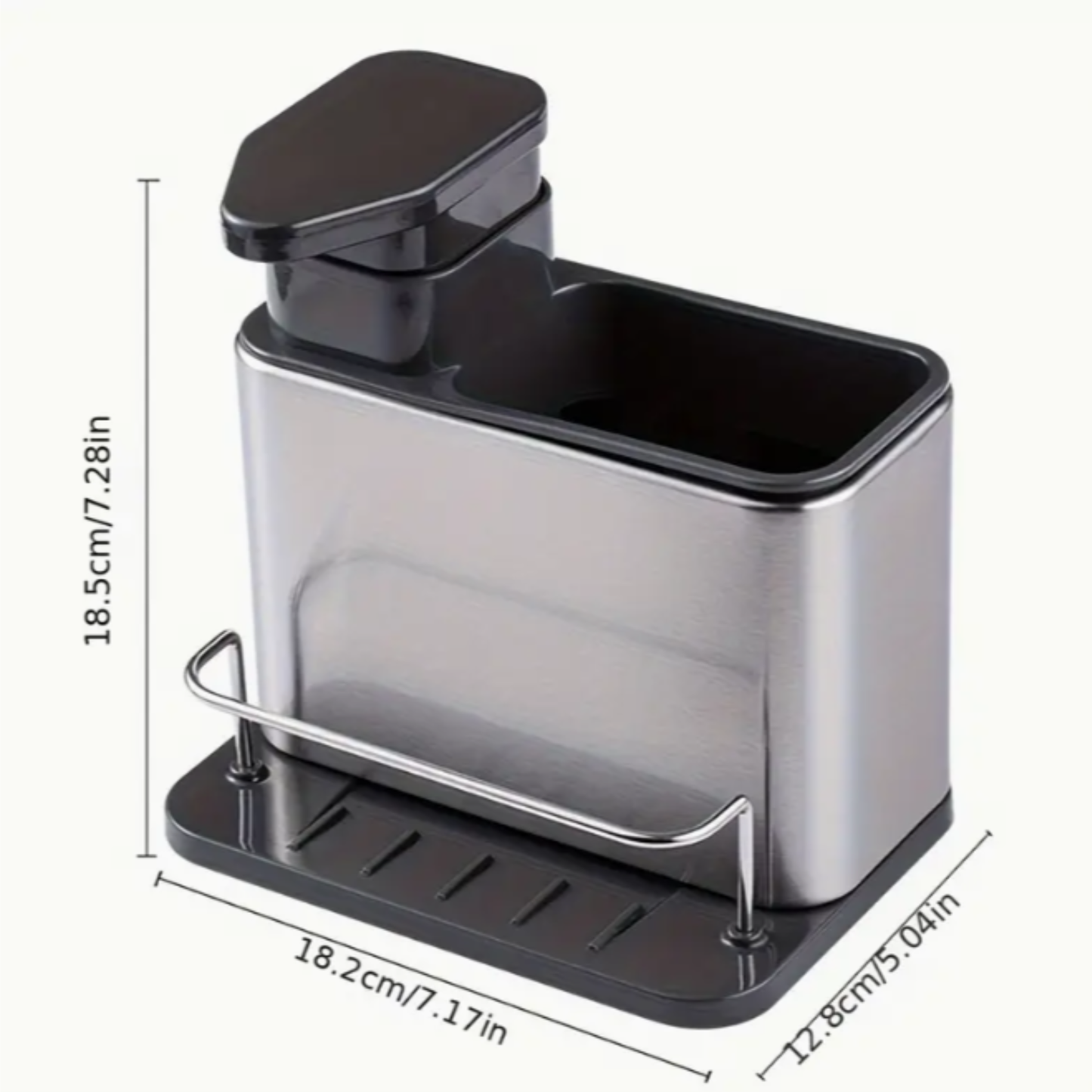 Dispensador De Jabón Con Soporte Para Esponja 3 en 1