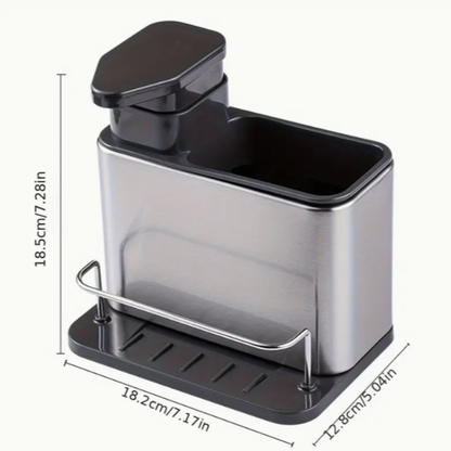 Dispensador De Jabón Con Soporte Para Esponja 3 en 1