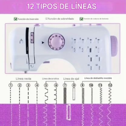 Maquina De Coser 12 Puntadas con Soporte