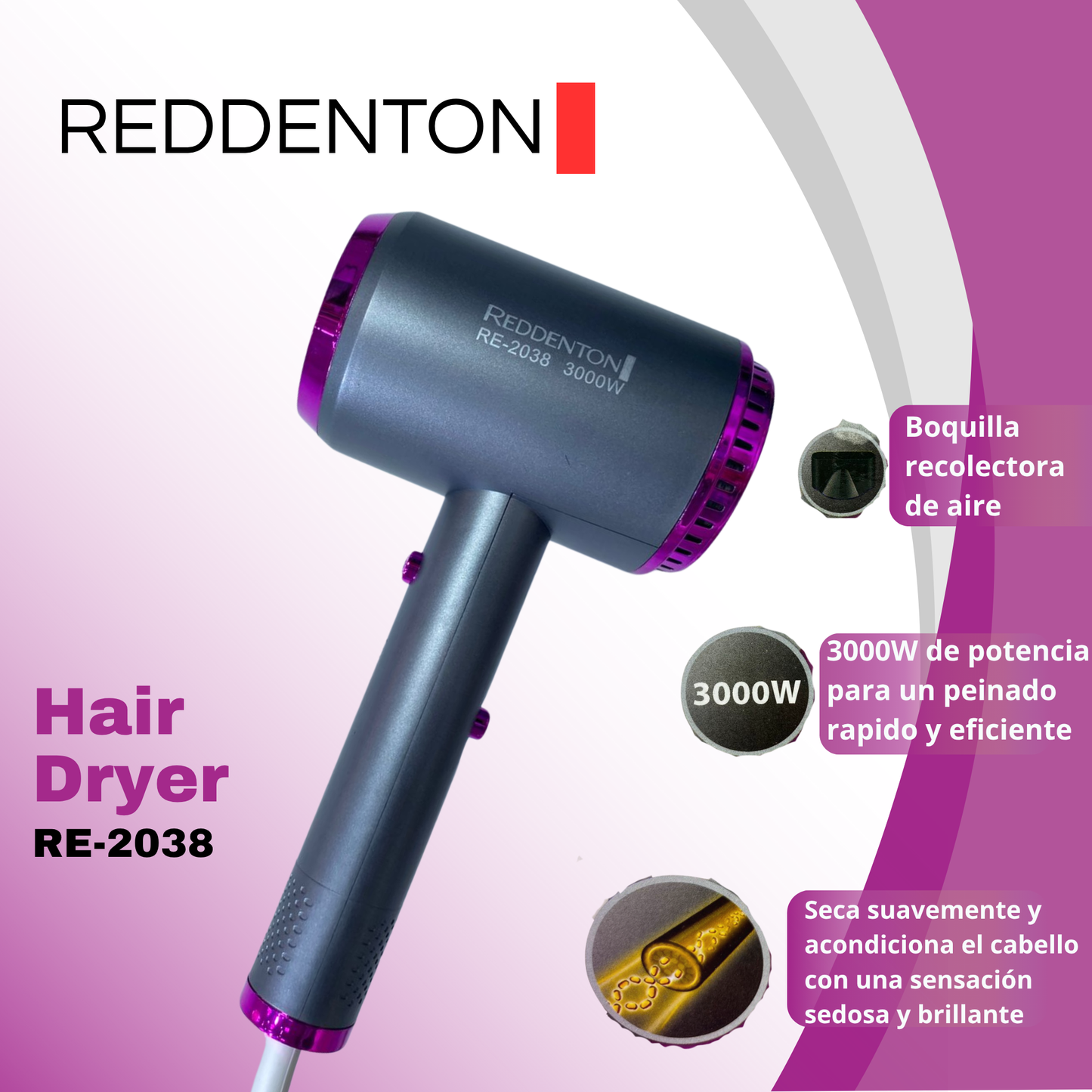 Secador para cabello - 2038
