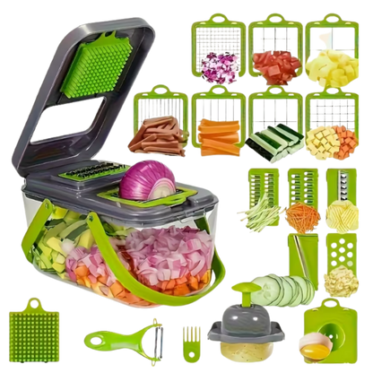 Picadora de alimentos manual de 22 piezas