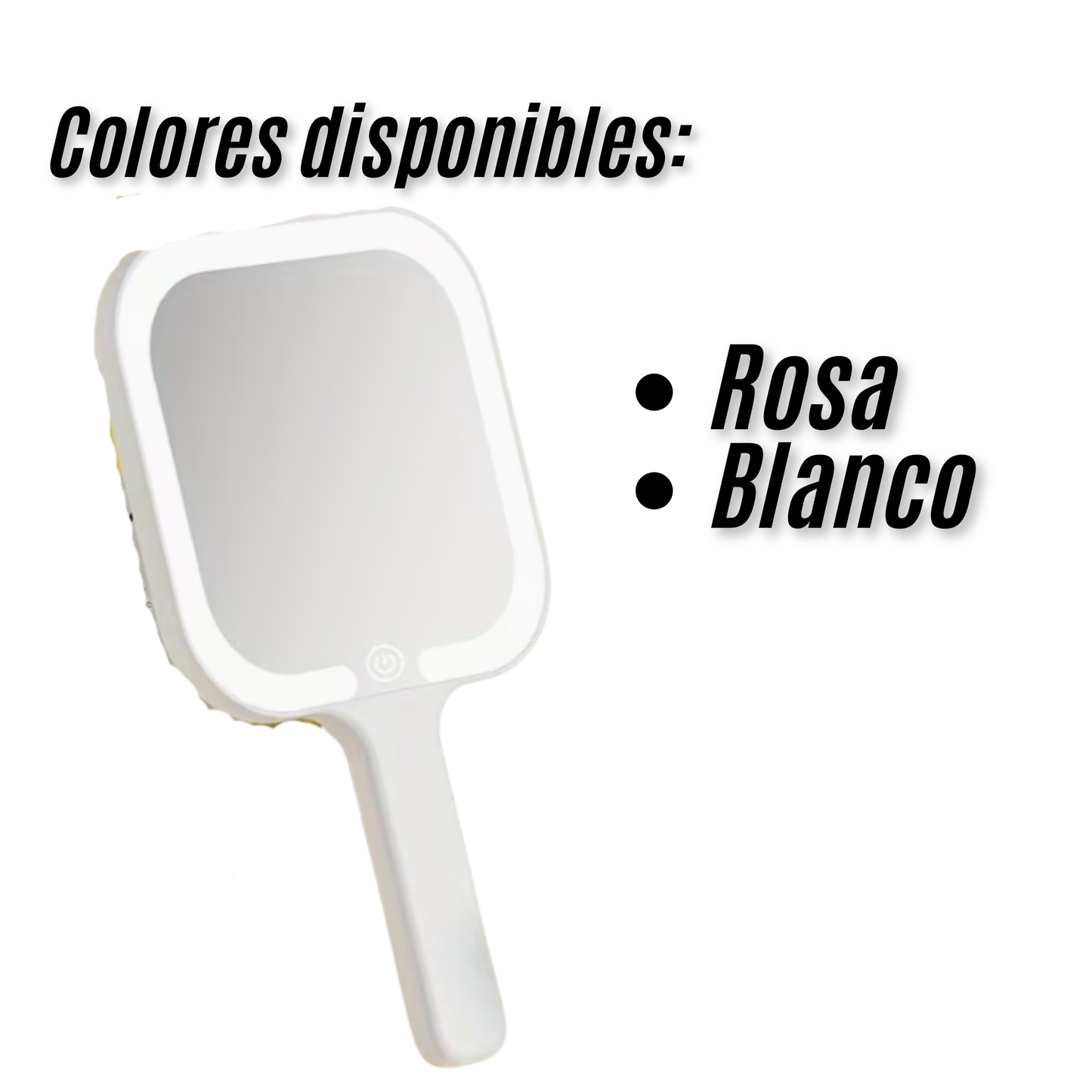 Espejo De Maquillaje Cuadrado Portátil Con Luces