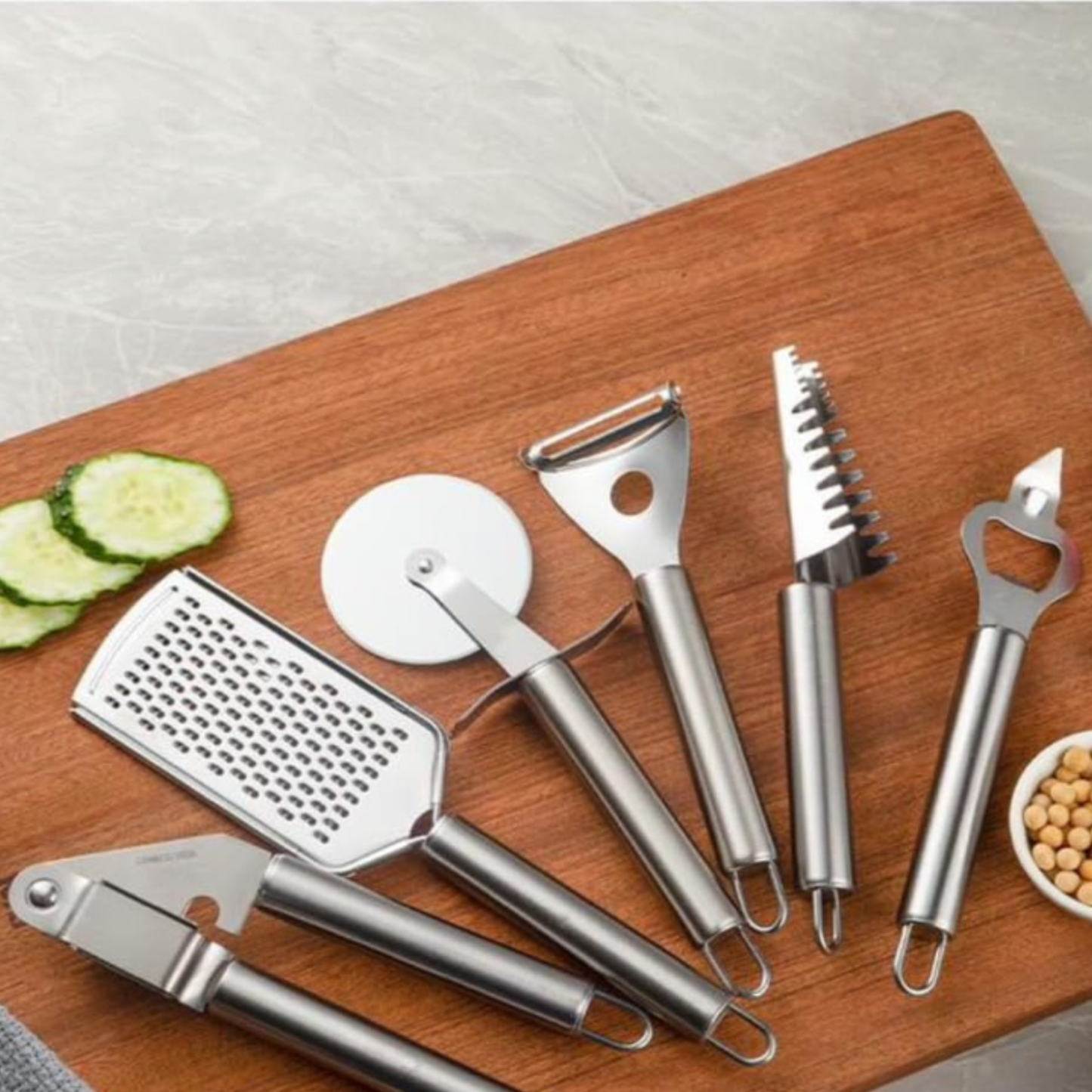 Juego De Cuchillos y Utensilios De Cocina De 20 Piezas