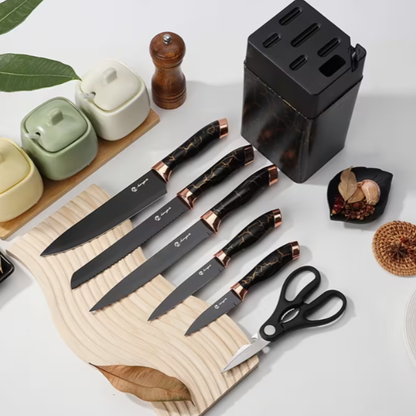 Set Cuchillos Cocina Cerámica Base Tijeras