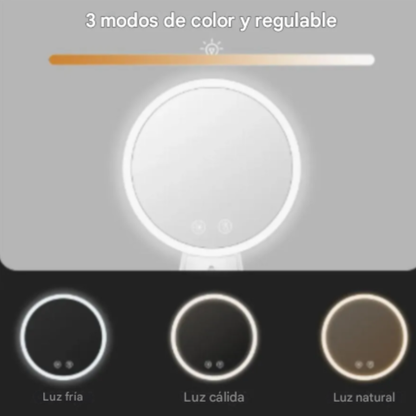 Espejo De Maquillaje Tocador Con Luces Y Cajones Recargable