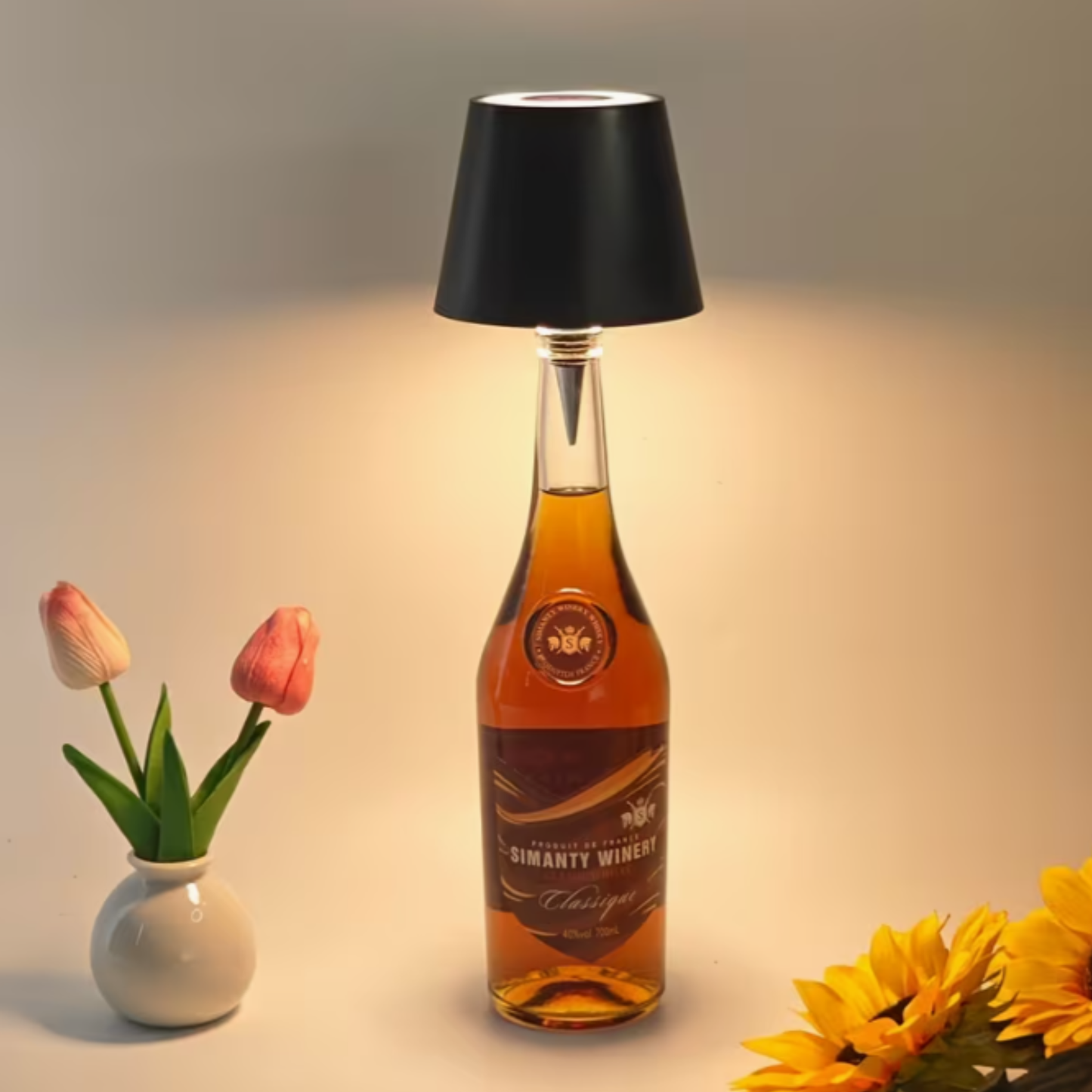 Lámpara de Mesa para botellas
