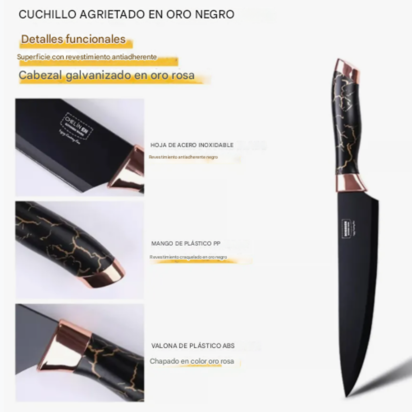 Set Cuchillos Cocina Cerámica Base Tijeras