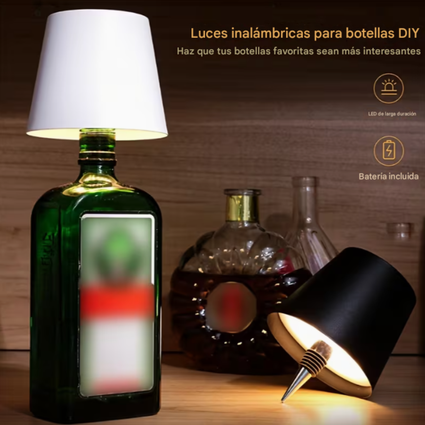 Lámpara de Mesa para botellas