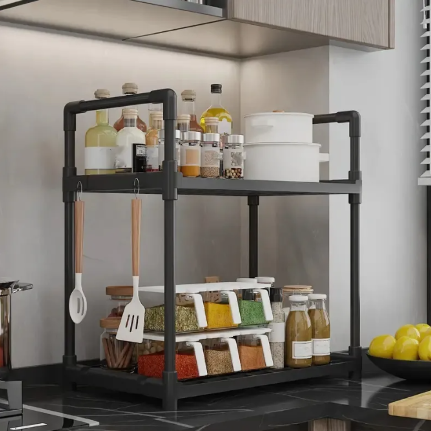Estante De Cocina De Dos Niveles