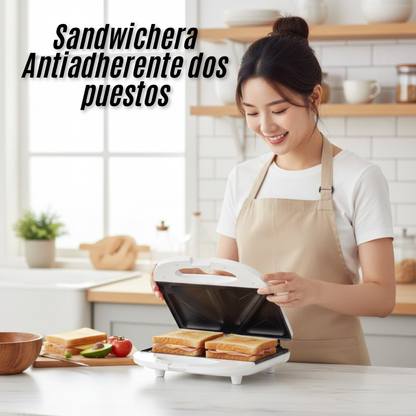 Sandwichera Antiadherente dos puestos