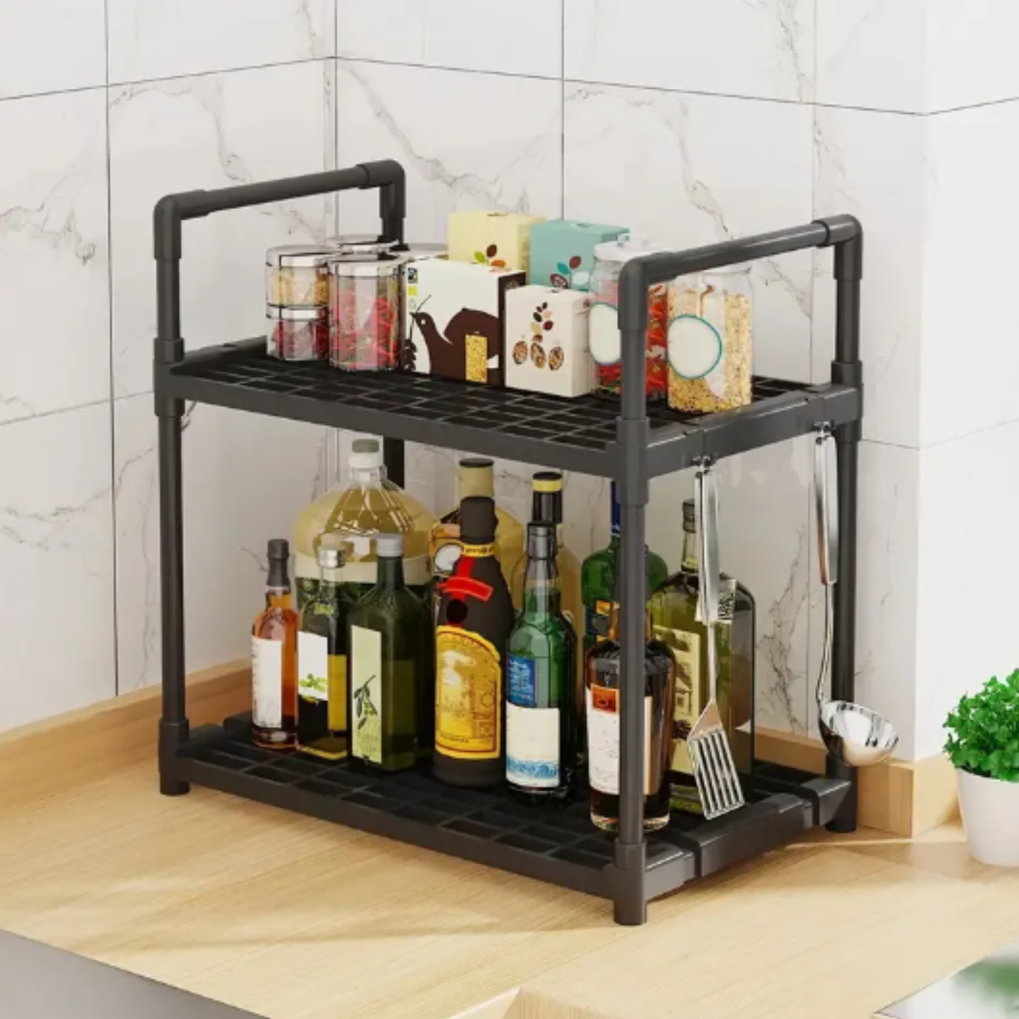 Estante De Cocina De Dos Niveles