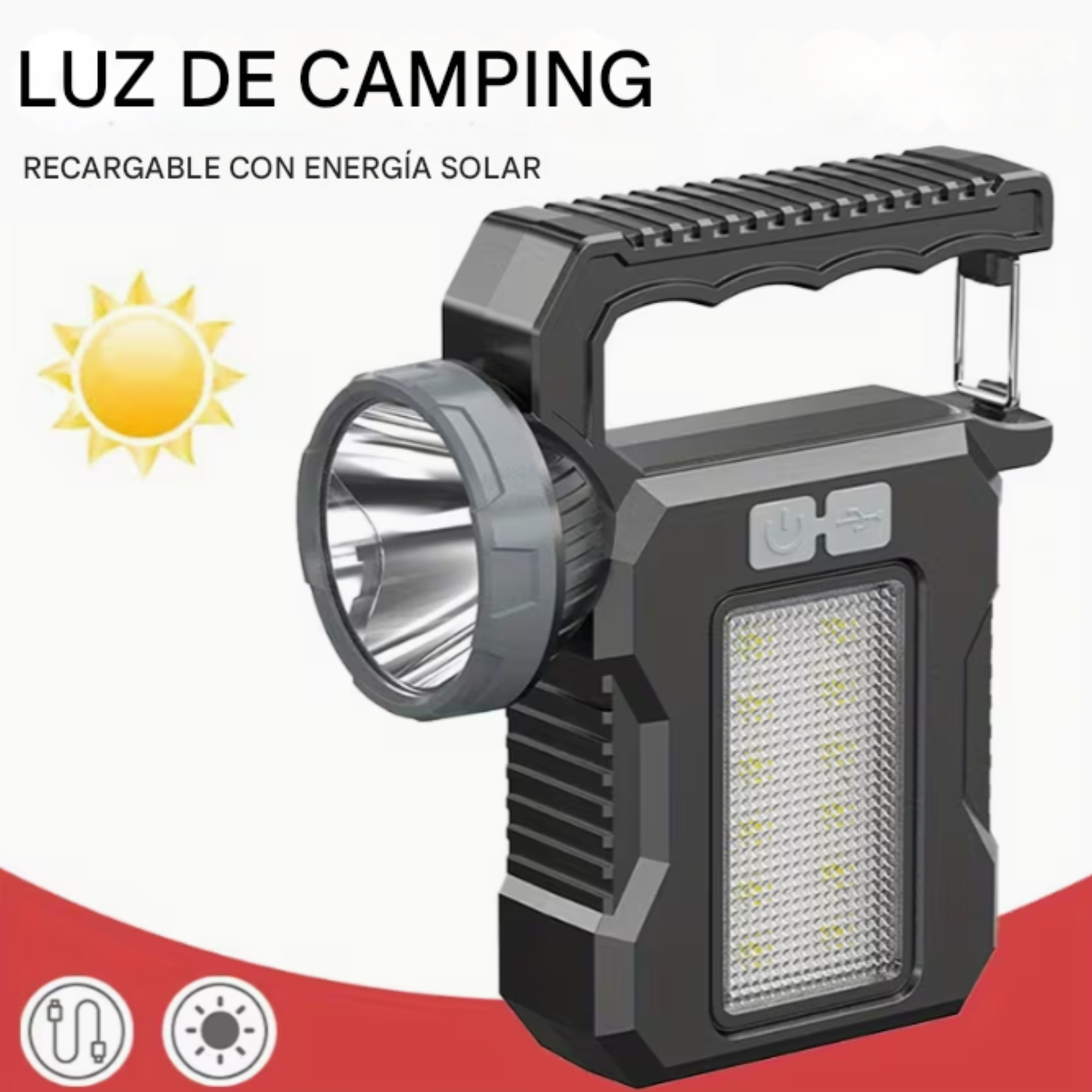 Lámpara de mano LED de emergencia multifunción