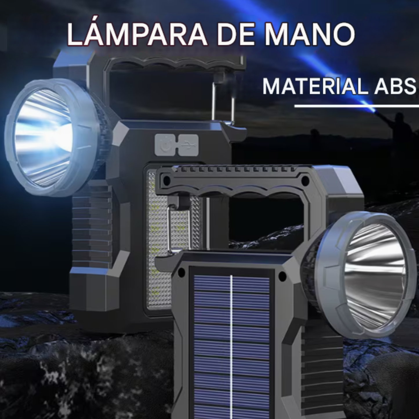 Lámpara de mano LED de emergencia multifunción