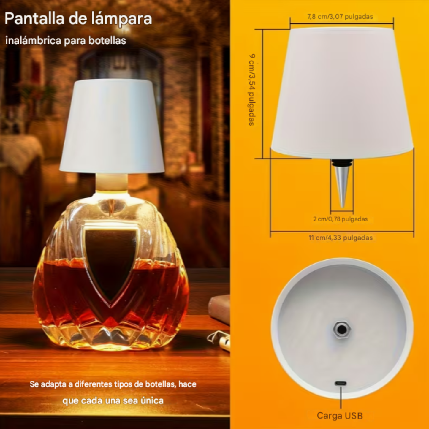 Lámpara de Mesa para botellas