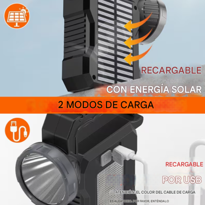 Lámpara de mano LED de emergencia multifunción