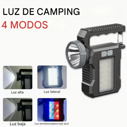 Lámpara de mano LED de emergencia multifunción