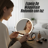 Espejo De Maquillaje Redondo con luz