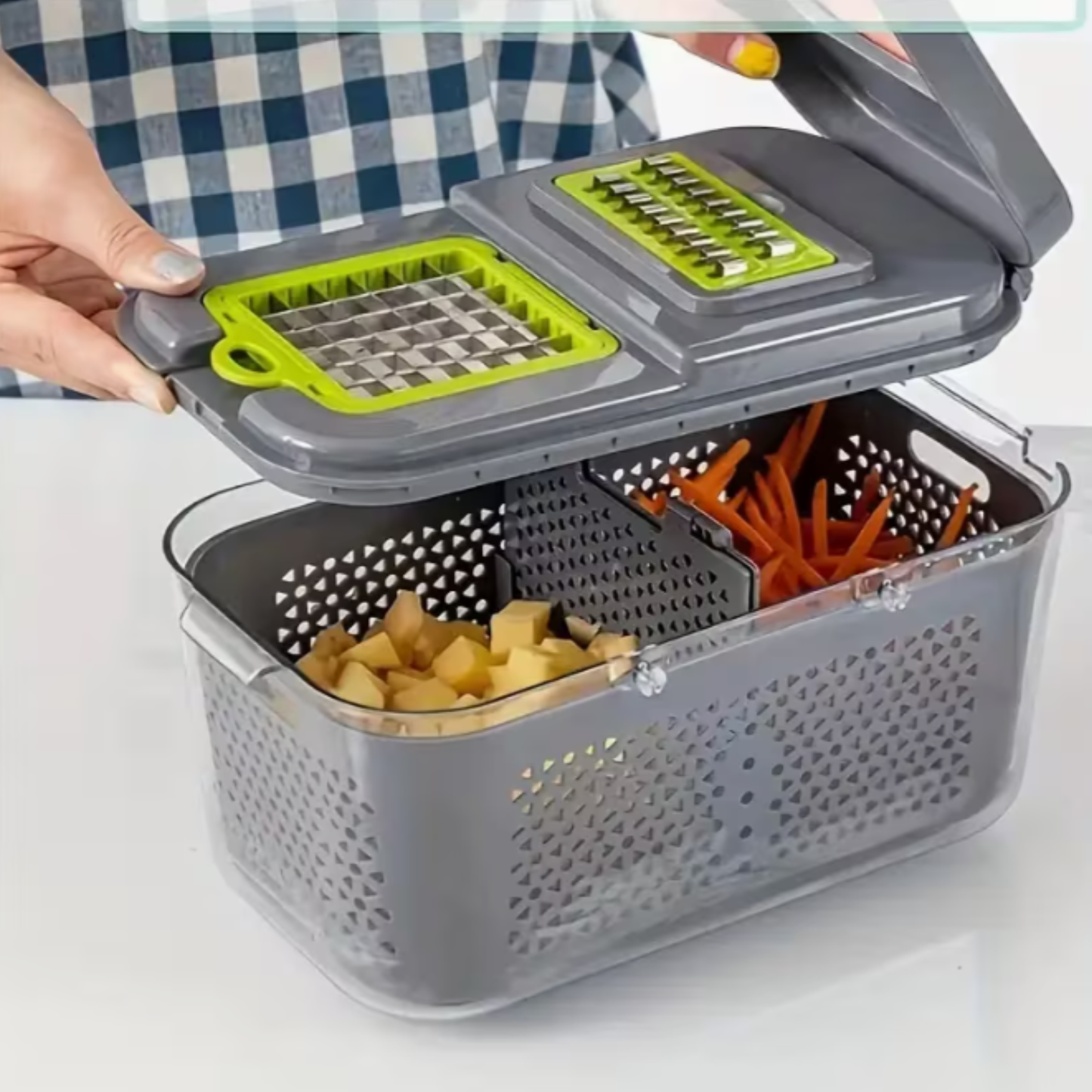 Picadora de alimentos manual de 22 piezas