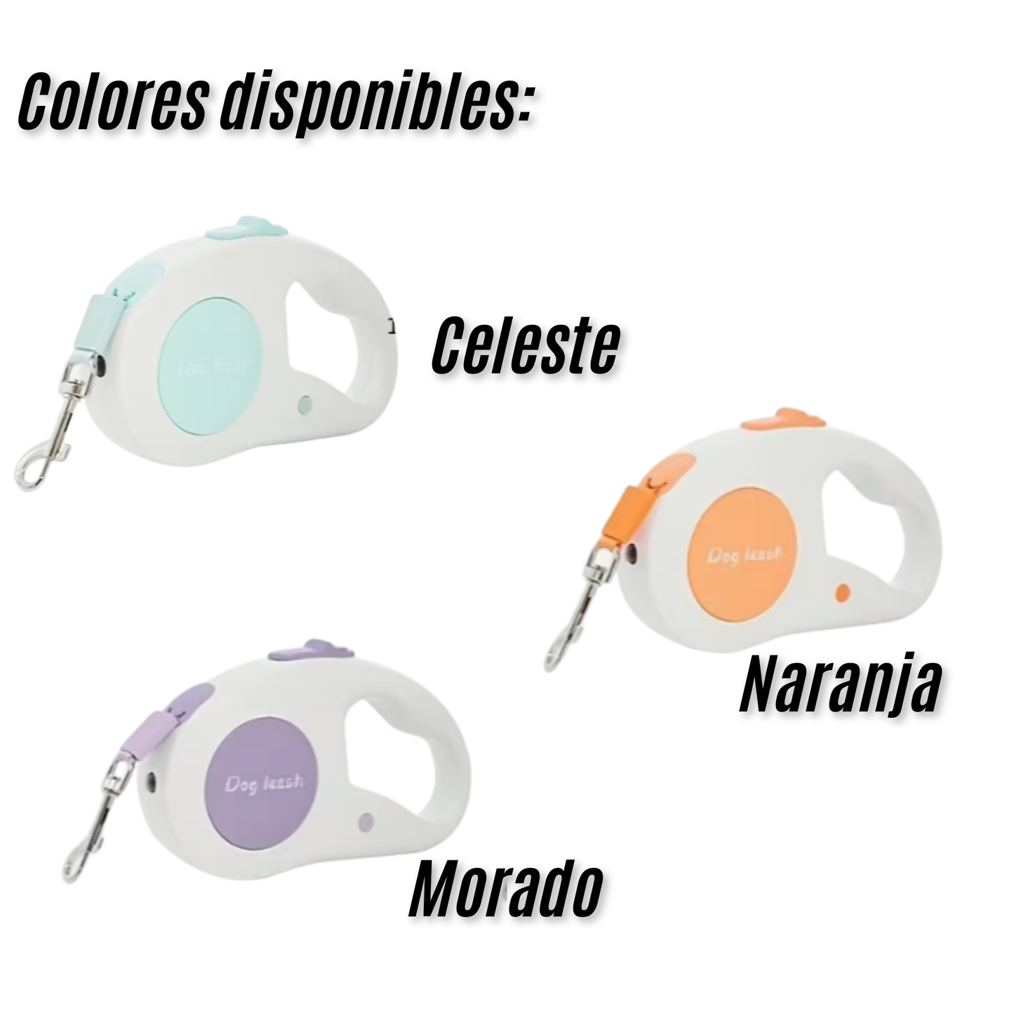 Correa retráctil para perros y gatos